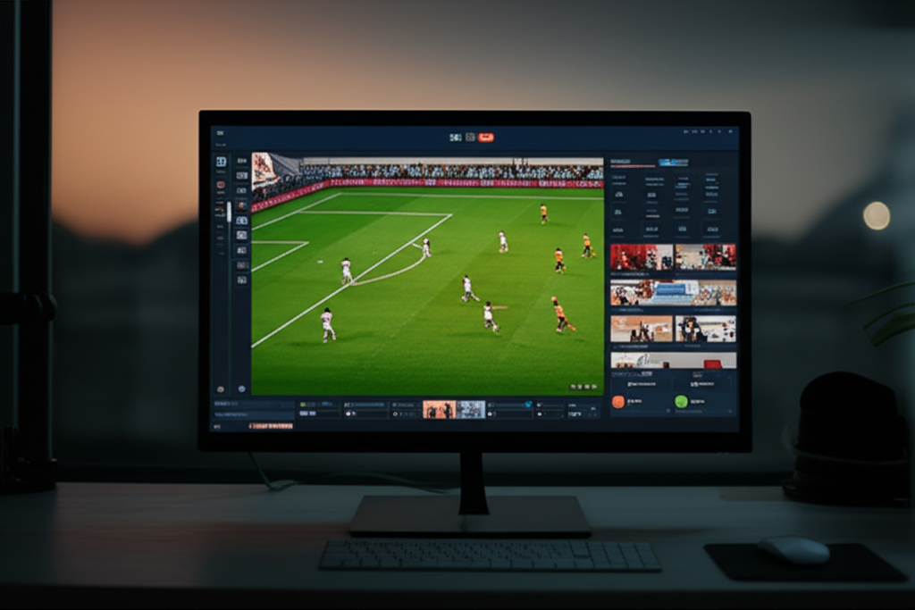 Interface do VLC Media Player reproduzindo um canal IPTV em um desktop.